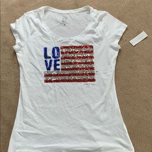 New York and company American flag tee